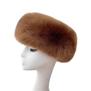 🌷Soft Fluffy Faux Fox Headband Hat